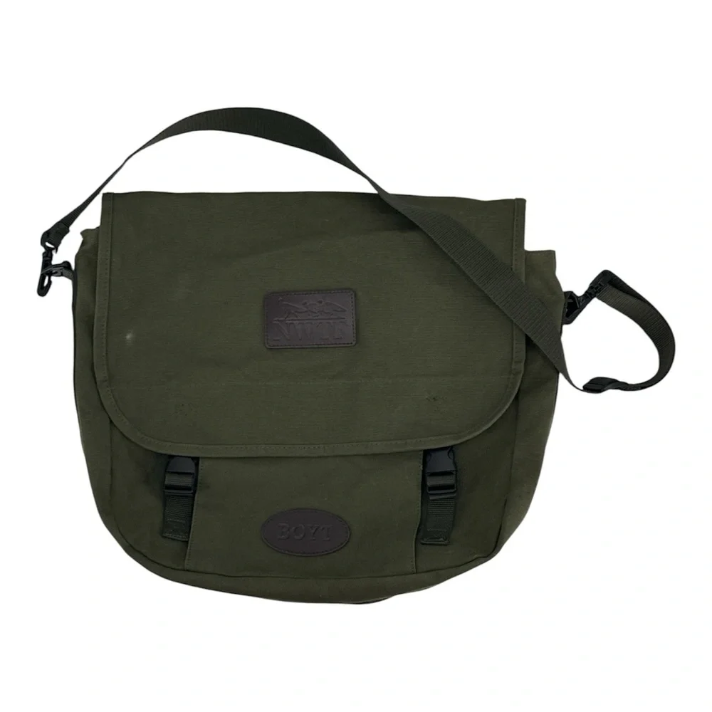 Boyt NWTF Canvas Shoulder Messenger Bag Army Green Hunting Travel